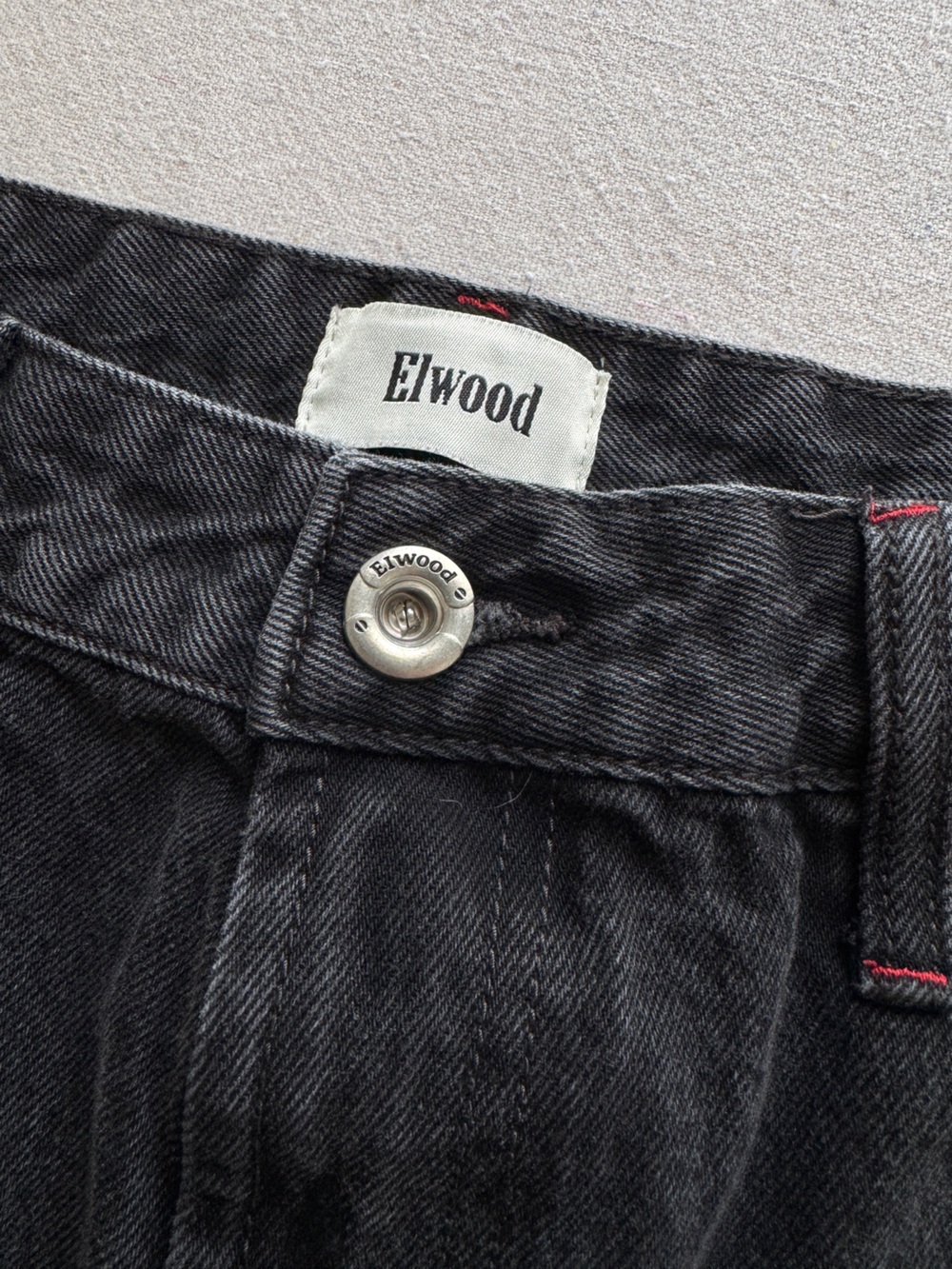 ELWOOD Black Straight-Leg Jeans - size 34 - Picture 9 of 15